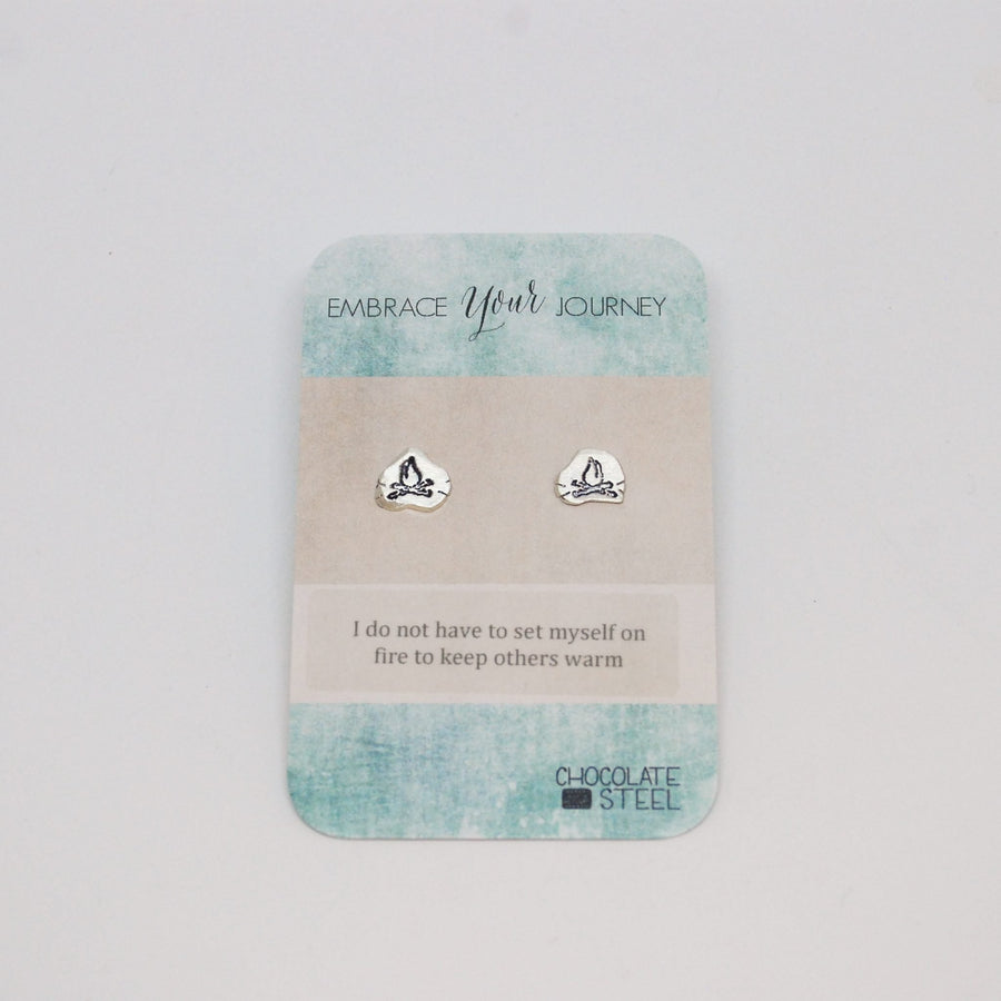 Embrace your journey - Campfire Stud Earrings