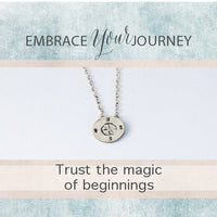 Embrace Your Journey - Compass Necklace - Chocolate and Steel