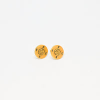 Embrace Your Journey - Compass Studs - Chocolate and Steel