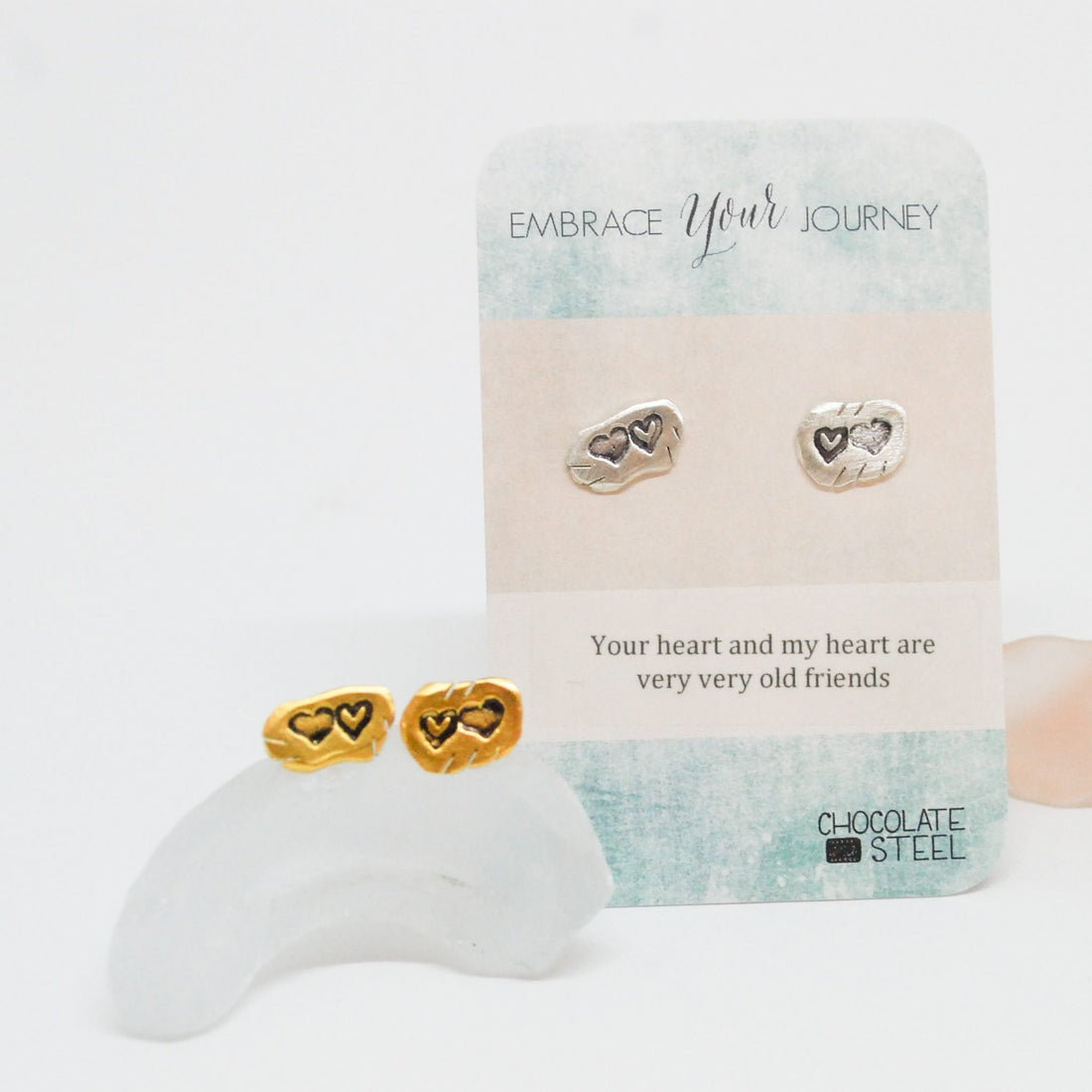 Embrace your journey "Our Hearts" Stud Earrings