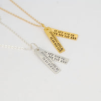 "Everything will be okay in the end. If it's not okay it's not the end." -John Lennon quote necklace - Chocolate and Steel