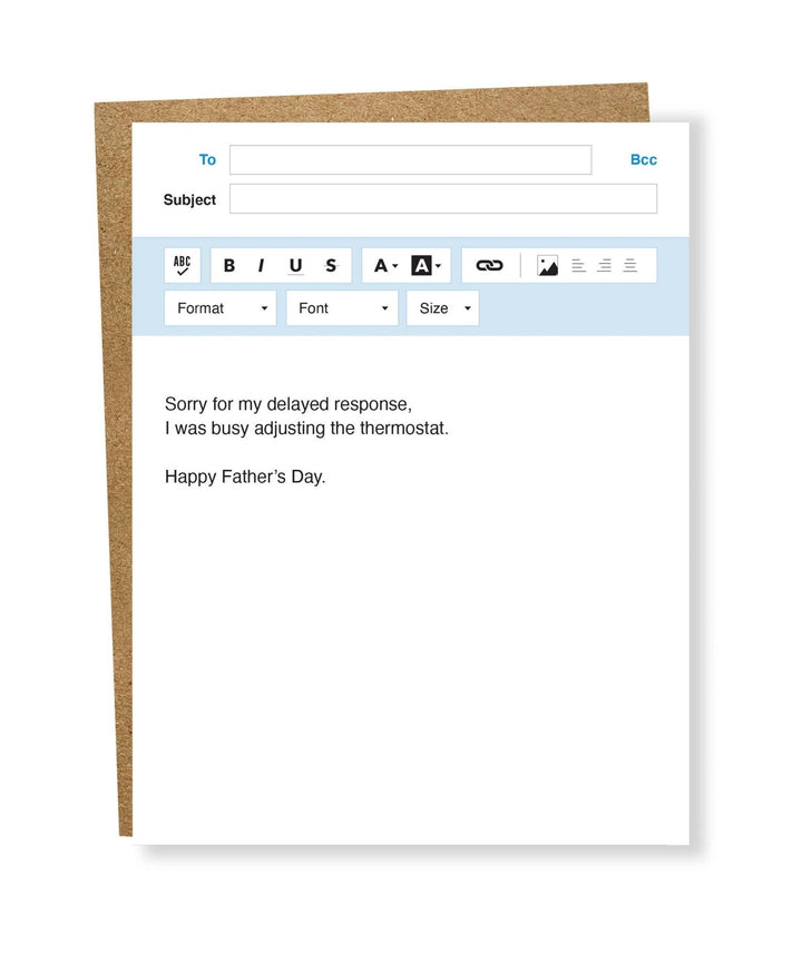 Father's Day Thermostat Card - Chocolate and Steel