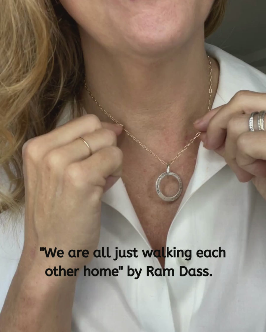 Ram Dass Message Circle Necklace