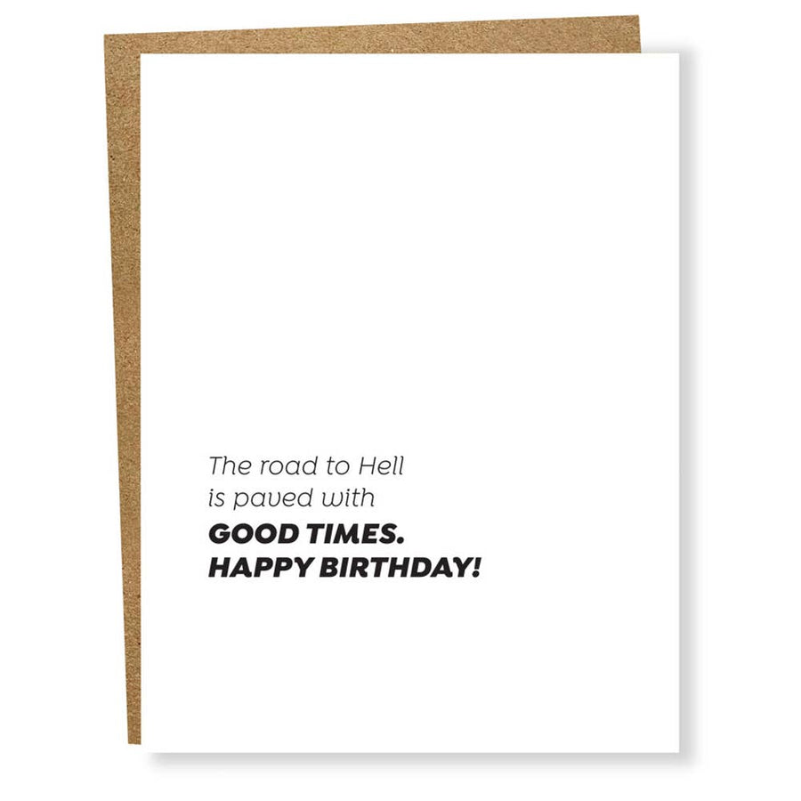 Good Times - Birthday Card - Chocolate and Steel