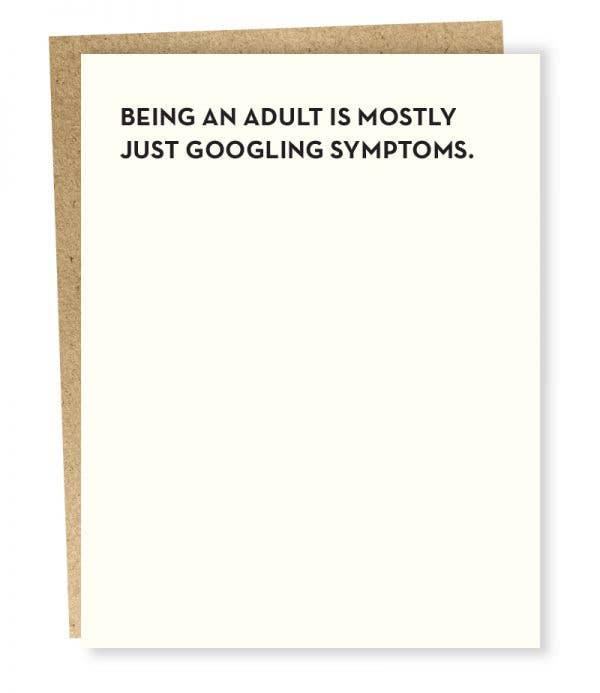 Googling symptoms - Birthday Card - Chocolate and Steel