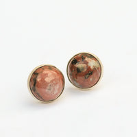 Gretchen Rock Studs - Chocolate and Steel