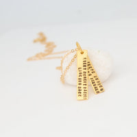 "Every moment wasted looking back keeps us from moving forward" -Hillary Clinton Quote Necklace