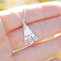 "I am, I am, I am." -Sylvia Plath Quote necklace - Chocolate and Steel
