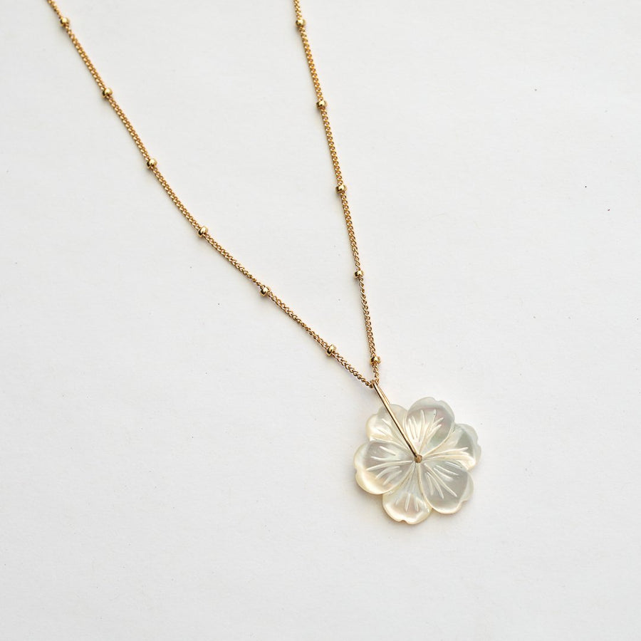 Indra Flower Necklace - Chocolate and Steel
