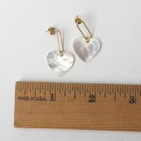 Indra Heart Link Earring - Chocolate and Steel