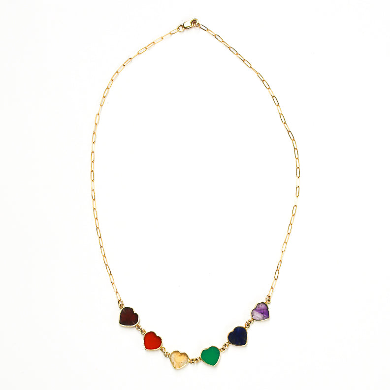 Mia Gemstone Necklace - Rainbow Stones Pride