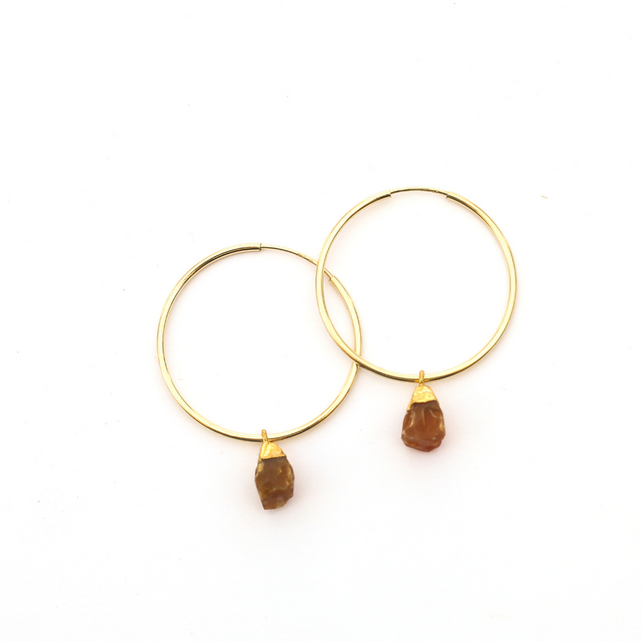 Jo Gemstone Hoops- more choices available