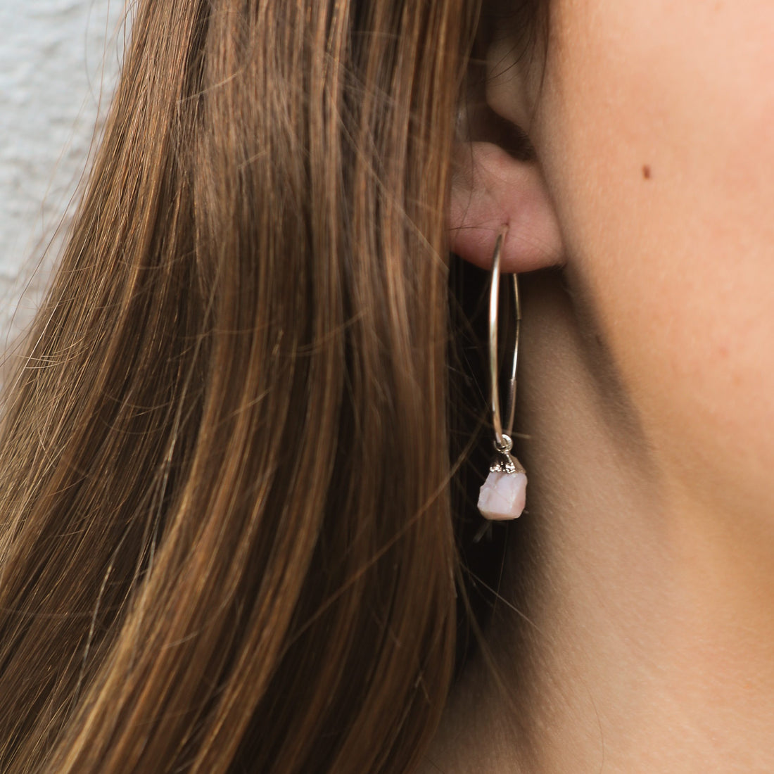 Jo Gemstone Hoops- more choices available