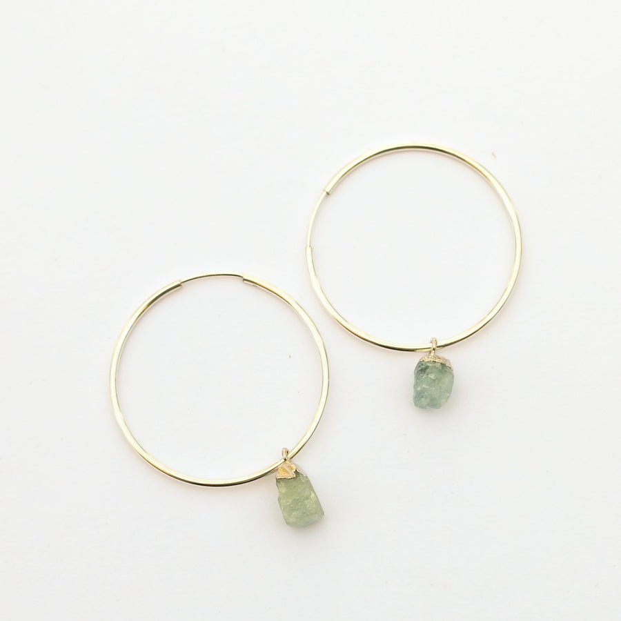 Jo Gemstone Hoops- more choices available