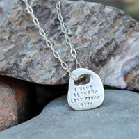 Joan Didion Rune Quote Necklace "I have already lost touch with a couple of people I used to be" - Chocolate and Steel