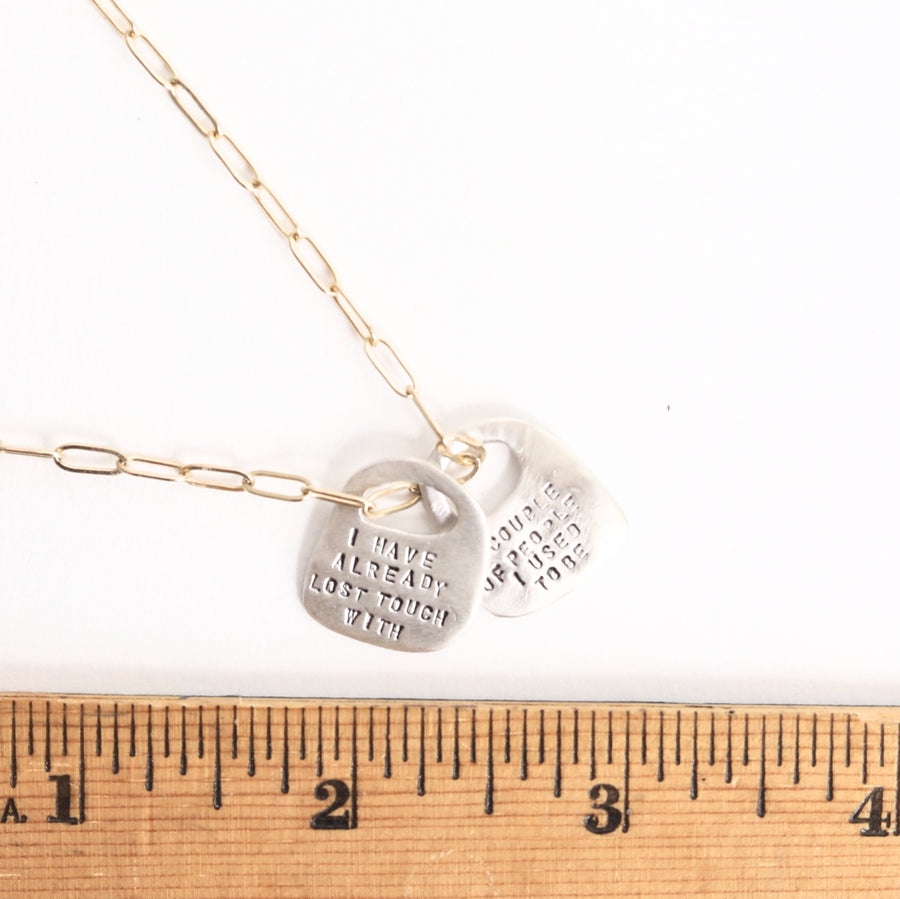 Joan Didion Rune Quote Necklace 