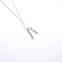 "Knowledge is Power" - Francis Bacon Quote Necklace - Chocolate and Steel