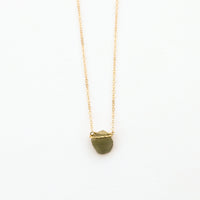 Limited Edition Slice Moonstone Necklace - Chocolate and Steel