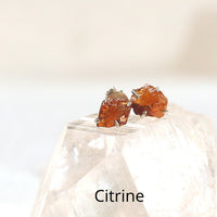 Limited Edition Unearthed Birthstone Studs - Chocolate and Steel