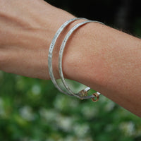 "Live in the sunshine, swim the sea, drink the wild air" Ralph Waldo Emerson quote bangle - Chocolate and Steel