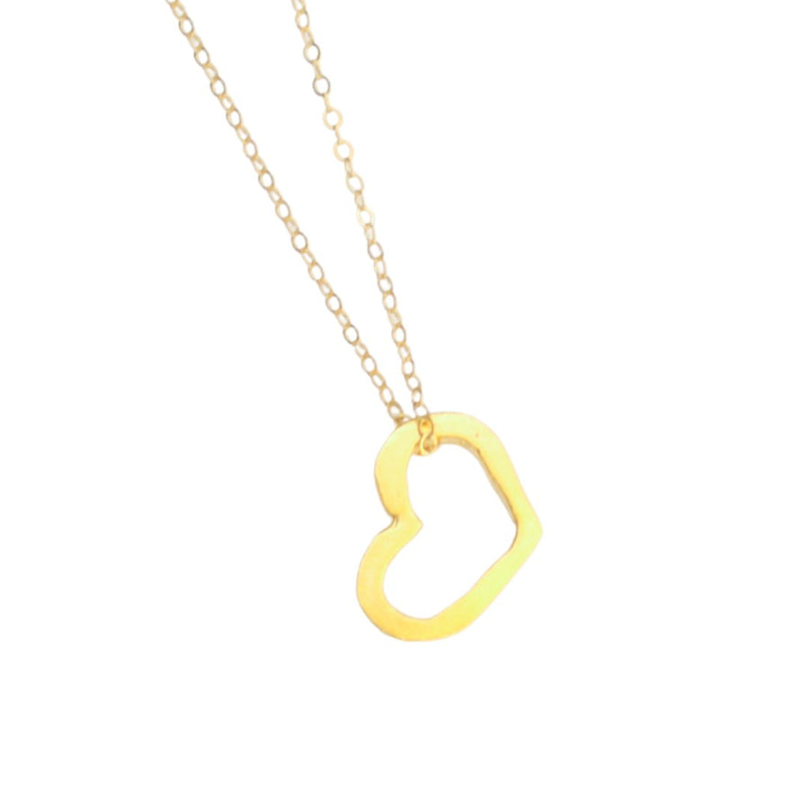 Lucinda Heart Necklace - Single or Double - Chocolate and Steel