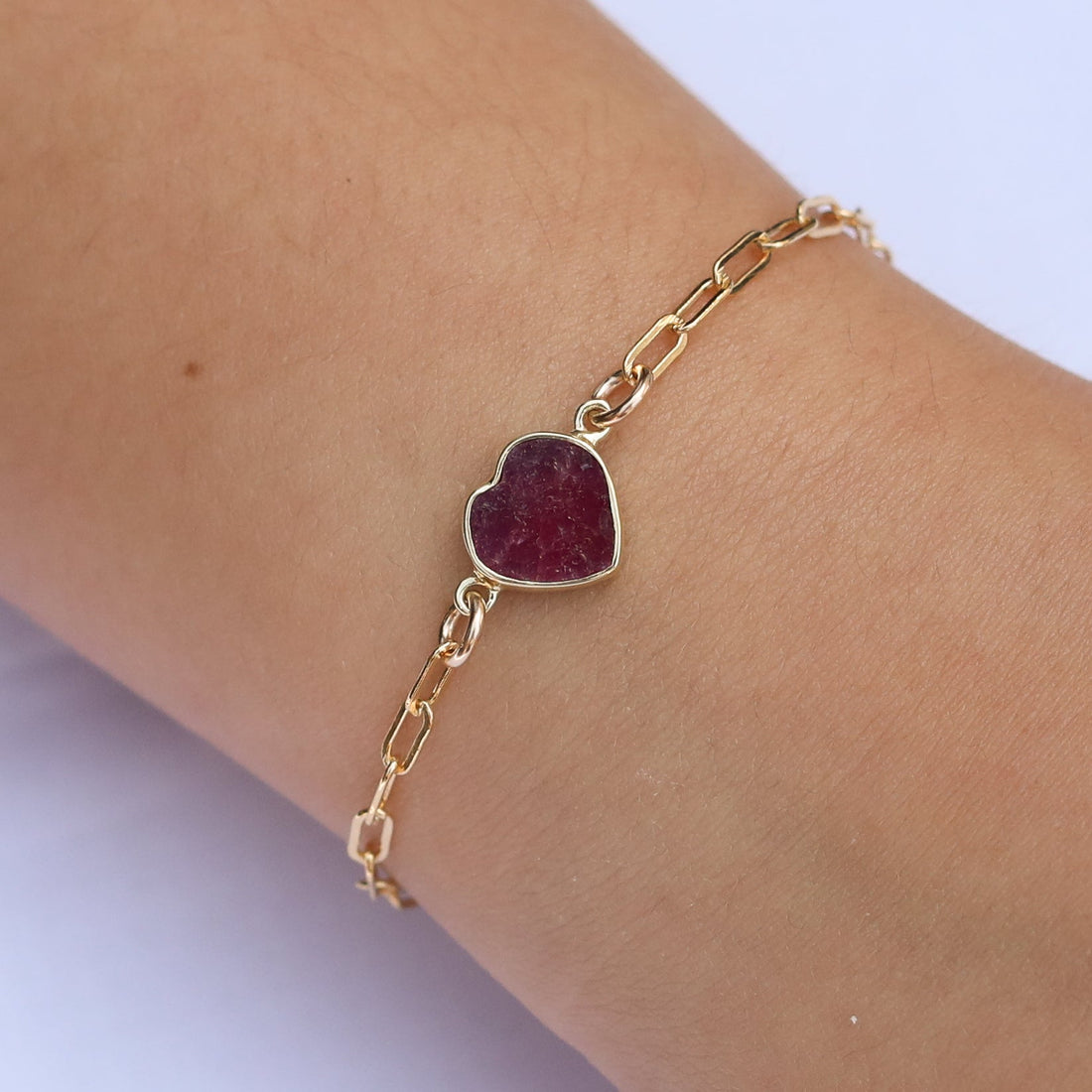 Amazon.co.jp: SAWQF Heart Shape Colored Stone Bracelet Women Jewelry Metal  Chain Bracelets And Bangles : Clothing, Shoes & Jewelry