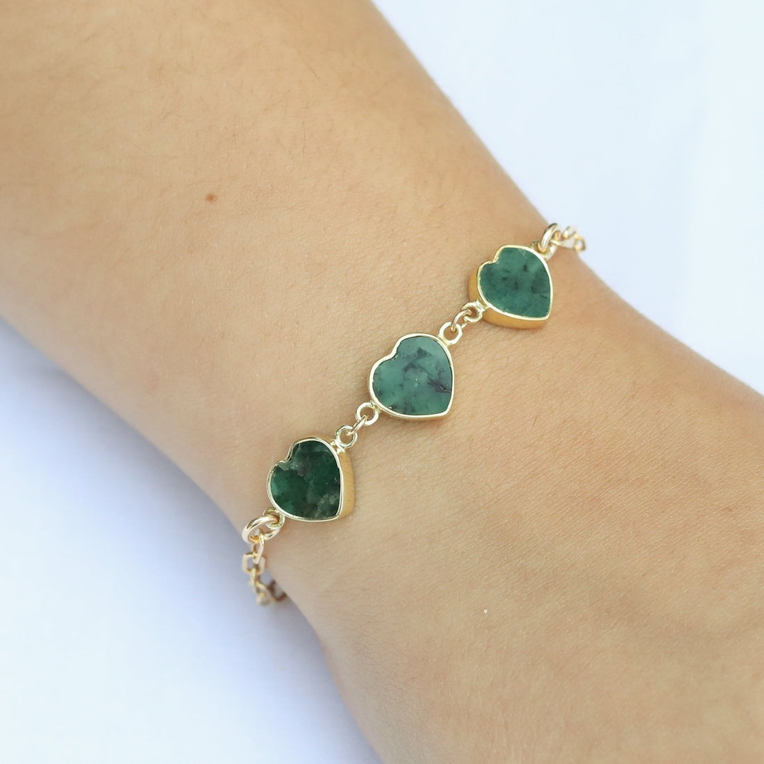 14K Rose Gold Rainbow Sapphire Heart Bracelet – Andrea Groussman Fine  Jewelry