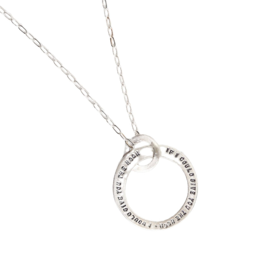 Moon Message Circle Necklace 