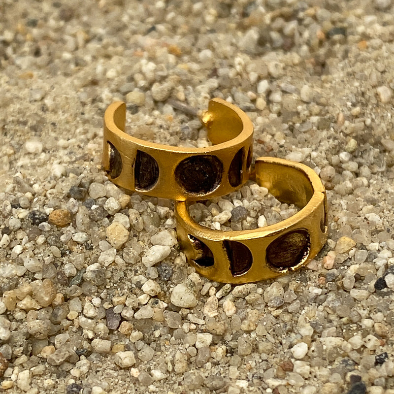 Moon phase hoop earrings
