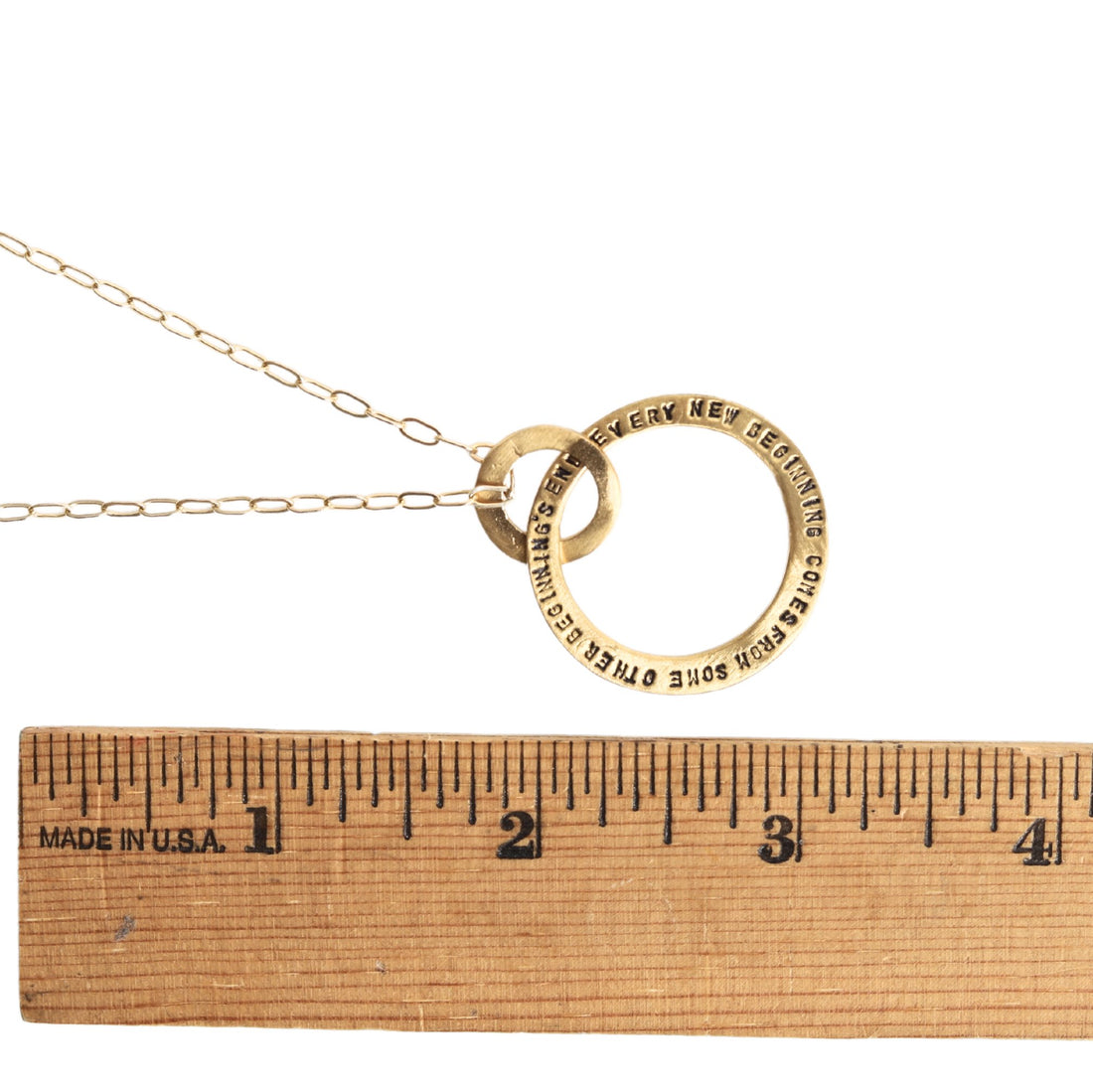 9ct yellow gold disc necklace tiny