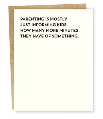 Parenting Card - Chocolate and Steel