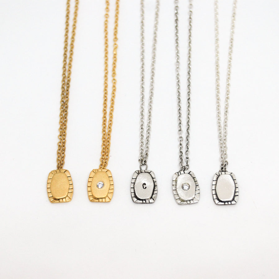Petite Aytan Necklace - plain, personalized or with stone