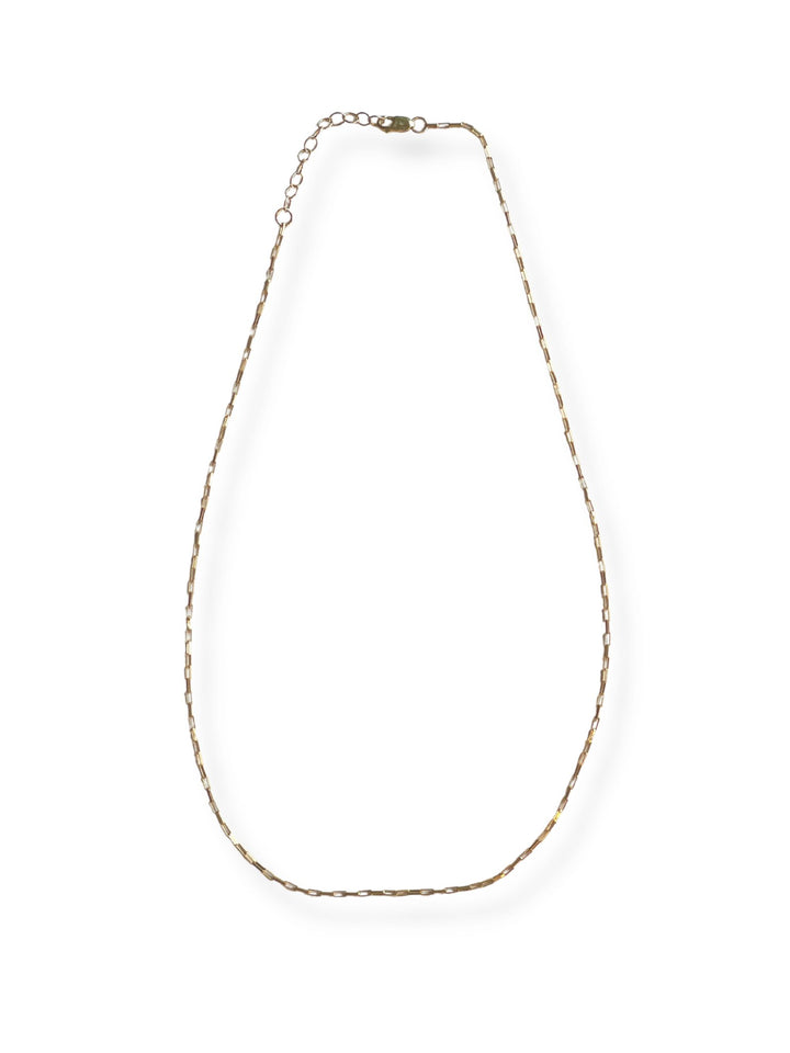 Petite Box Layering Chain - Chocolate and Steel