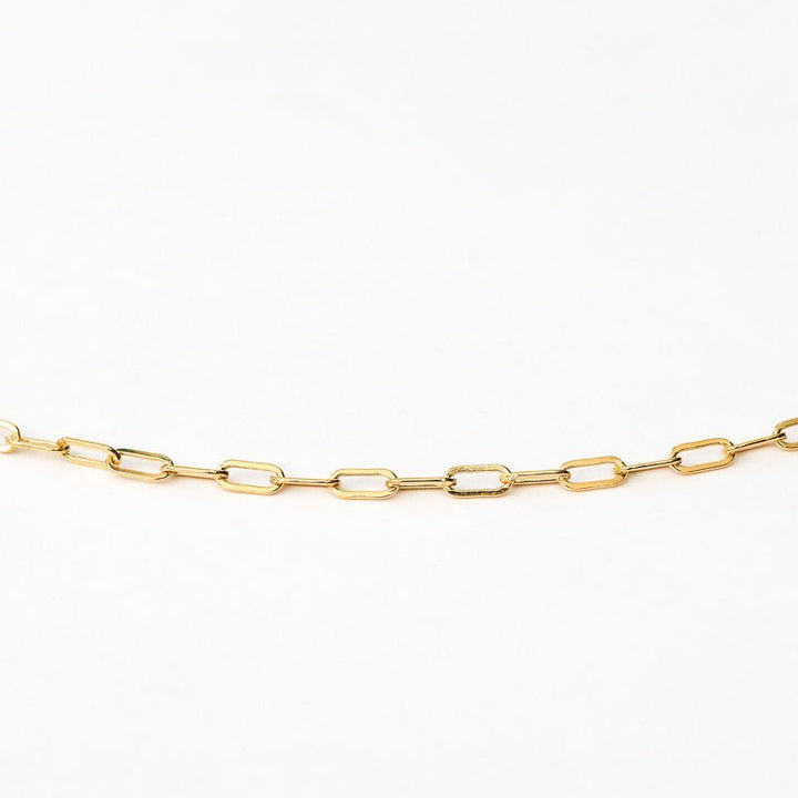 Petite PaperClip Layering Chain - Chocolate and Steel