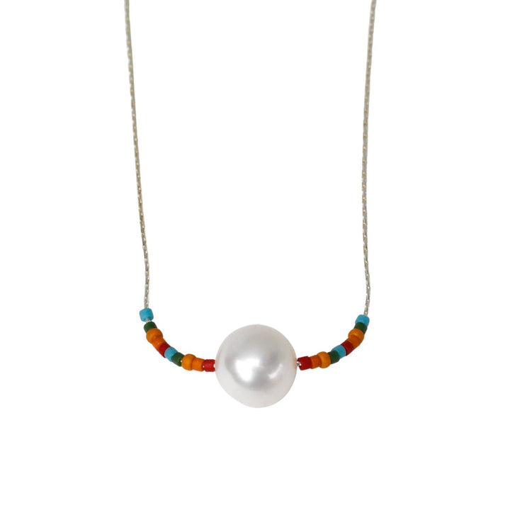 Pride Pearl Necklace - Chocolate and Steel