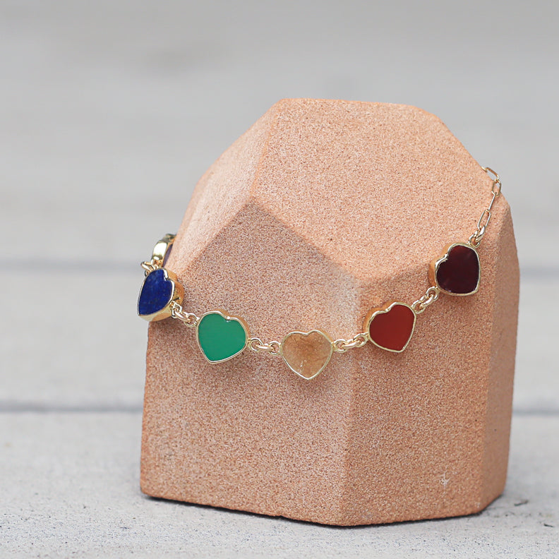 Mia Gemstone Bracelet - Rainbow Stones Pride