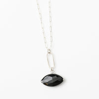 Protection Onyx Chain Necklace - Chocolate and Steel
