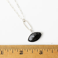 Protection Onyx Chain Necklace - Chocolate and Steel