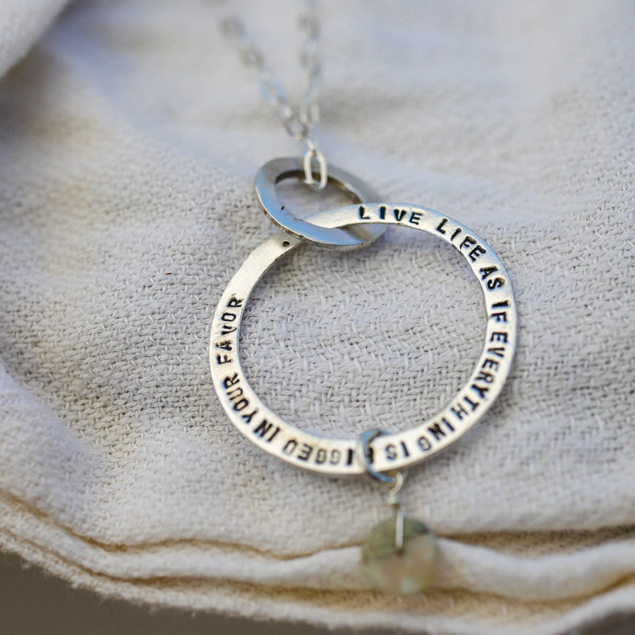 Rumi Message Circle Necklace 