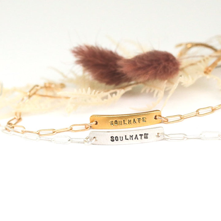 Soulmate bracelets - Chocolate and Steel