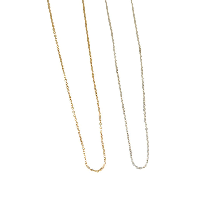 Sterling Silver or 14kt Gold Fill Chain only - Chocolate and Steel