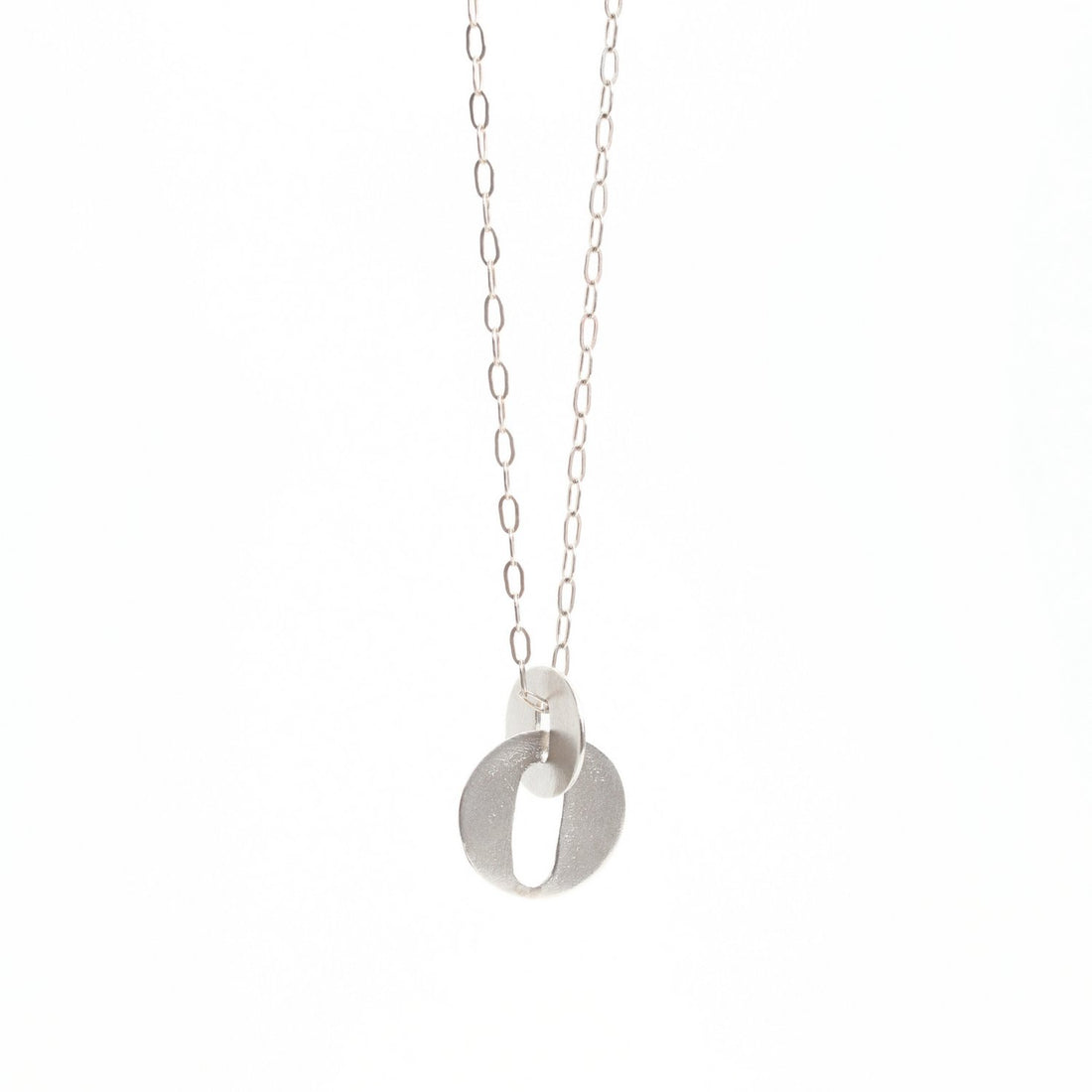 "The Anini" Circle Link Necklace - Chocolate and Steel