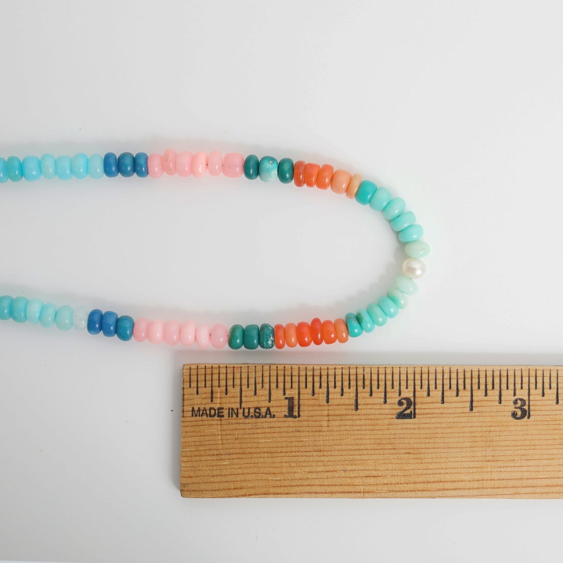 "The Hanalei" Large Opal beaded necklace - Chocolate and Steel
