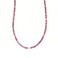 "The Poipu" Freshwater Pearl and Tourmaline Beaded Necklace - Chocolate and Steel