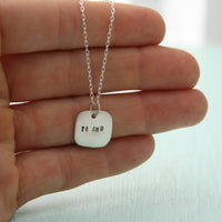 Ti Amo Square Quote Necklace (Italian for I Love You) - Chocolate and Steel - accentnecklace - anniversary - Categories -