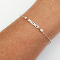 Tiny Mantra Bracelets - Chocolate and Steel - adjustable - badass - bracelet -