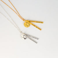 "We are the Ones We've Been Waiting For" -Barack Obama Quote Necklace - Chocolate and Steel