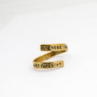 "We were together, I forget the rest." Walt Whitman quote ring - Chocolate and Steel