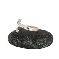 "You are my person" Wrap Ring - Chocolate and Steel