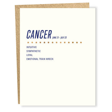 Zodiac: Cancer Card - Chocolate and Steel
